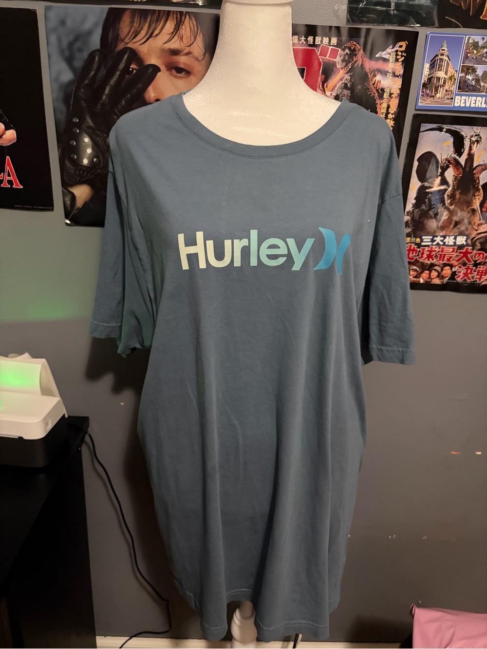 Hurley Blue Short-Sleeve Logo Tee